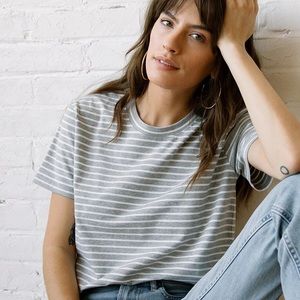 Tradlands Grey Stripe Box T-Shirt